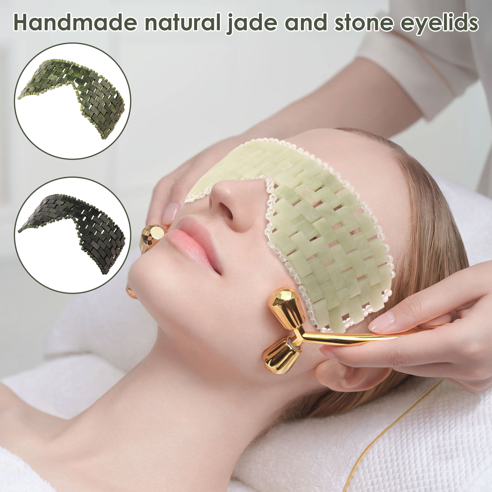 Skincare Indonesia - Jade máscara de olho portátil pedra