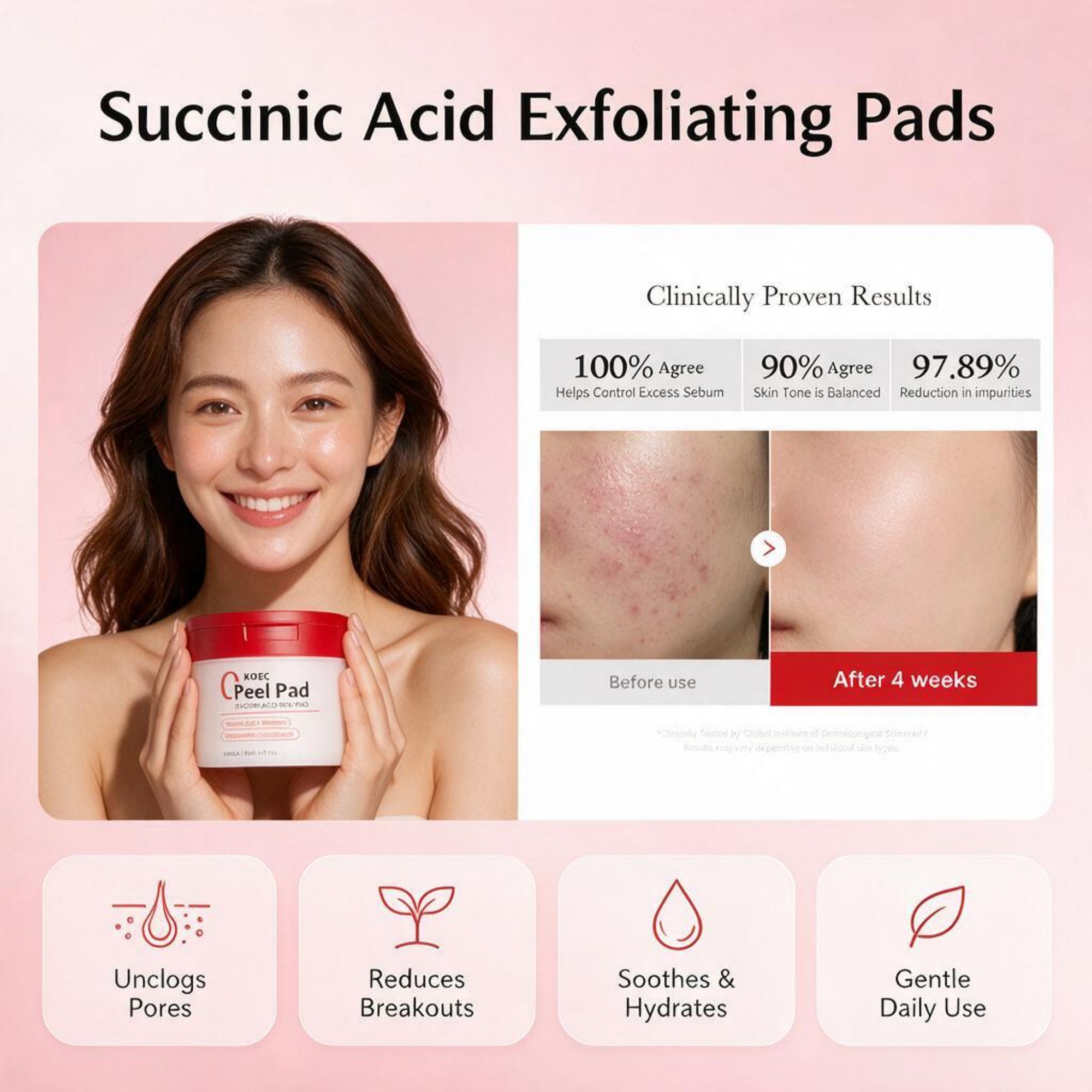 Skincare Non Comedogenic - Novos Discos Esfoliantes Faciais com Ácido