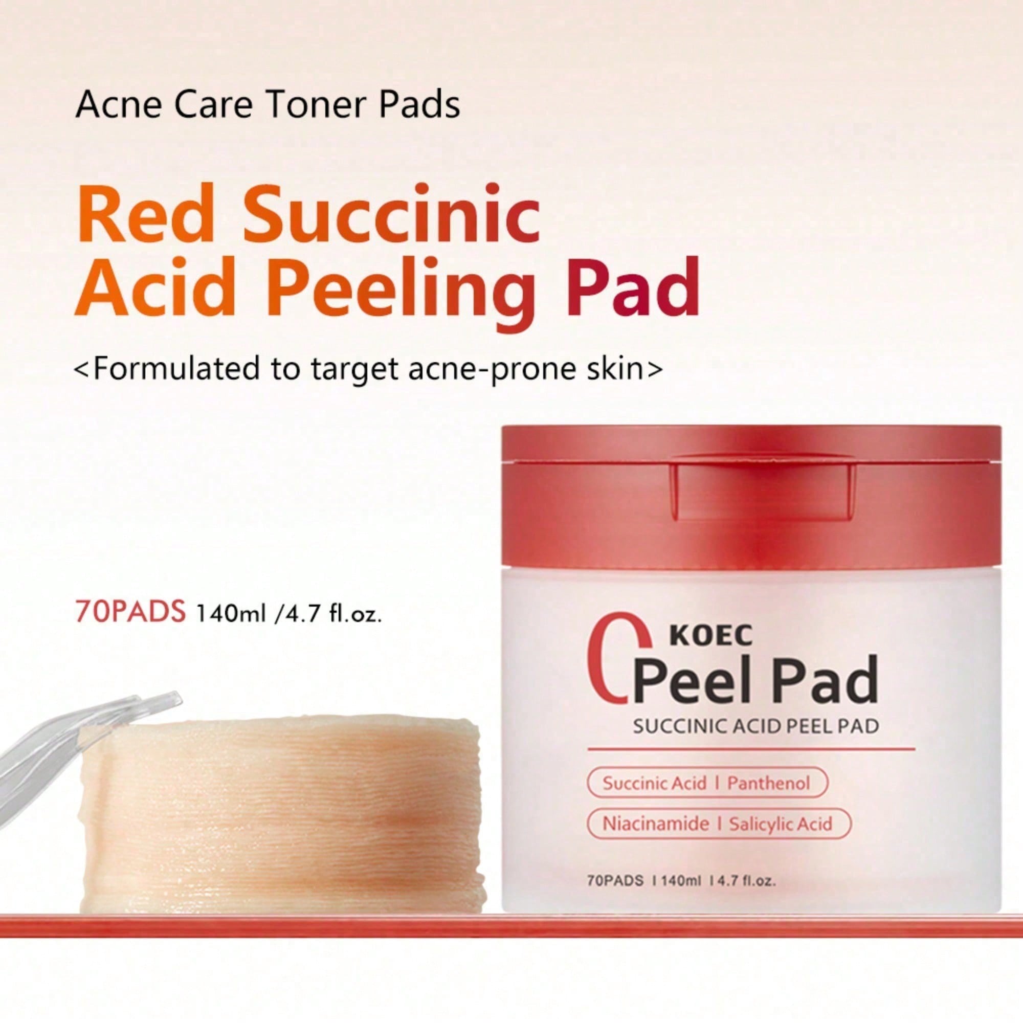 Discos de Tônico com Ácido Suc - Skincare Non Comedogenic avaliação e preço