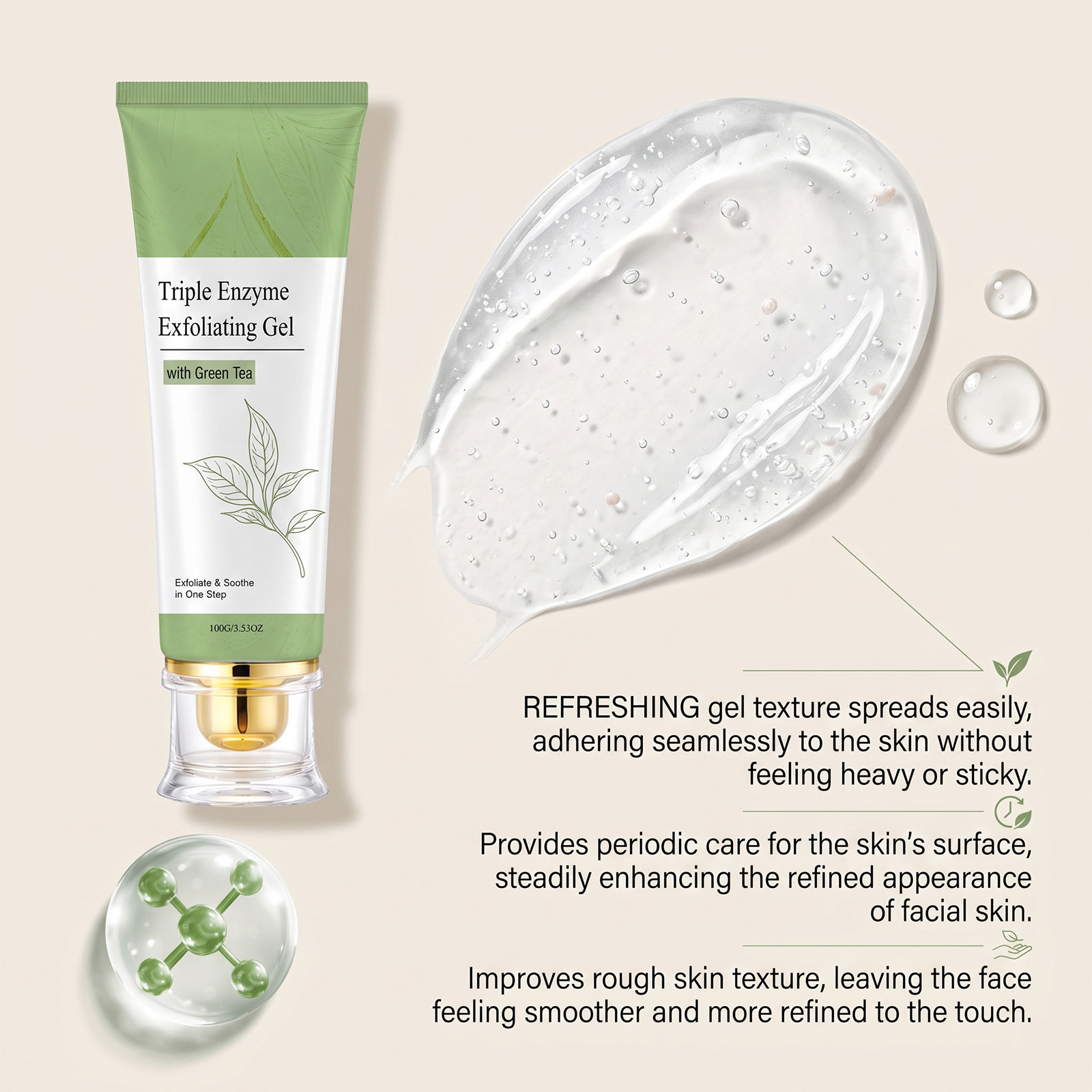 Gel Esfoliante de Chá Verde pa - Peptide Neck Cream avaliação e preço